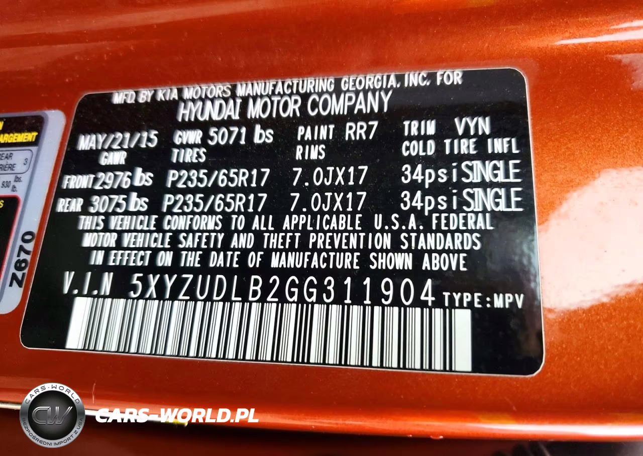 2016 Hyundai Santa Fe Sport 2.4L VIN:5XYZUDLB2GG311904 - 13