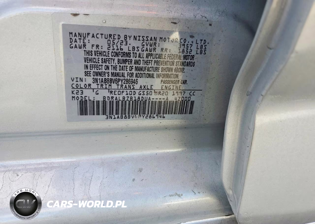 2023 Nissan Sentra S VIN:3N1AB8BV6PY286946 - 12