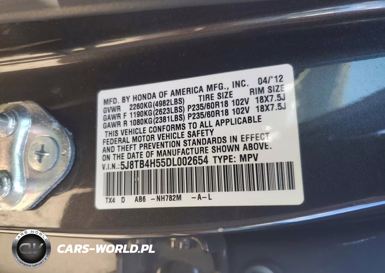 2013 Acura Rdx Technology VIN:5J8TB4H55DL002654 - 13