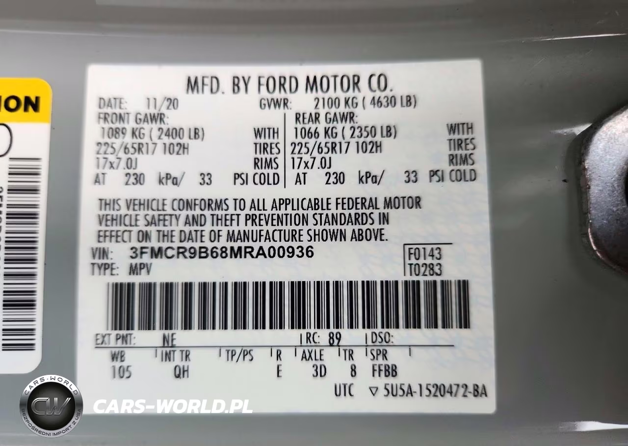 2021 Ford Bronco Sport Big Bend VIN:3FMCR9B68MRA00936 - 14