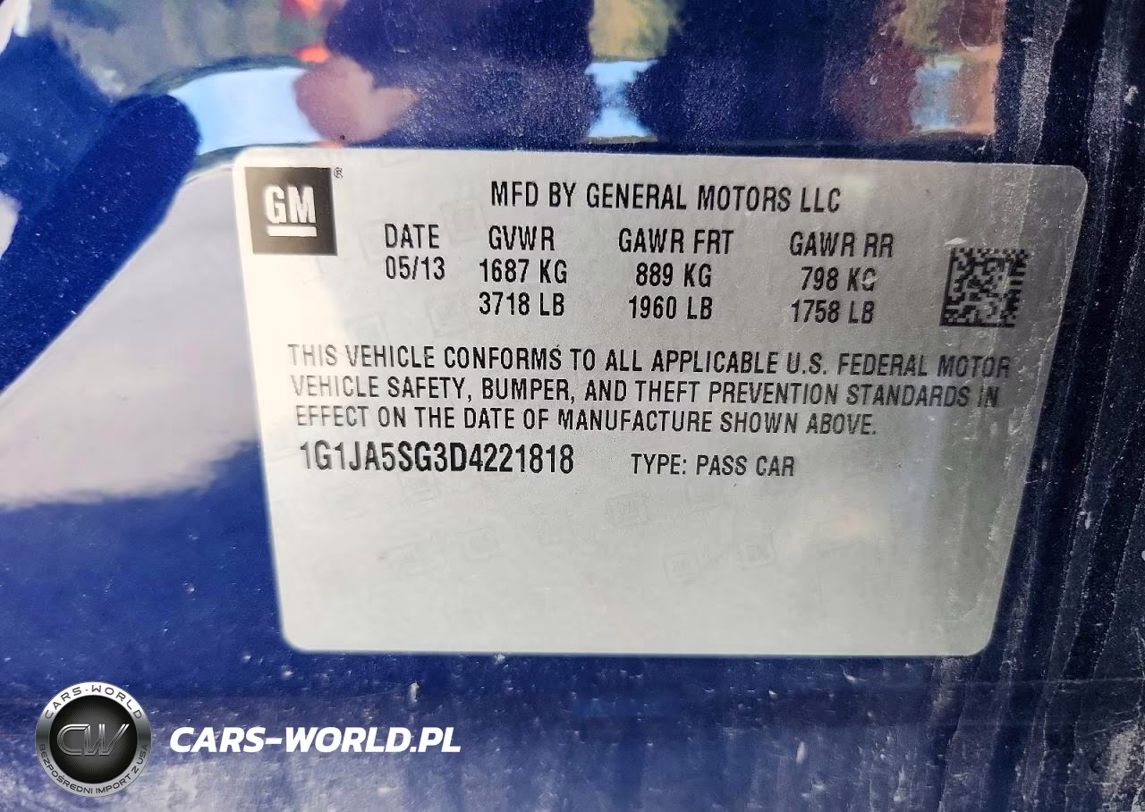 2013 Chevrolet Sonic Ls VIN:1G1JA5SG3D4221818 - 13