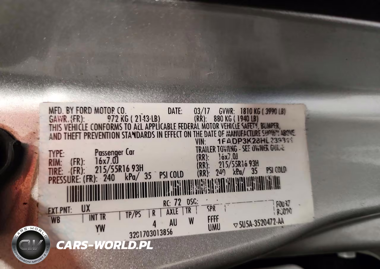 2017 Ford Focus Se VIN:1FADP3K28HL239311 - 12