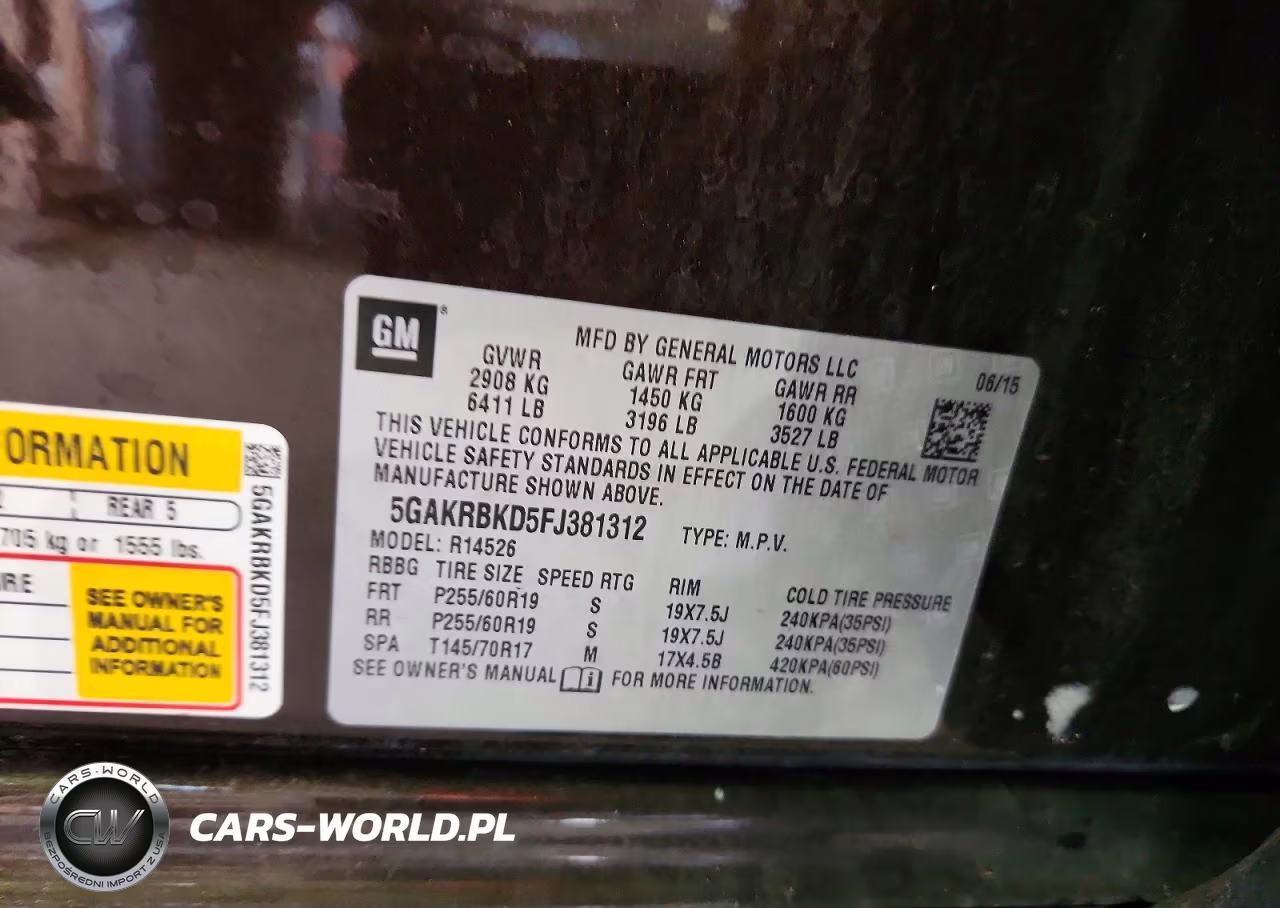 2015 Buick Enclave VIN:5GAKRBKD5FJ381312 - 13