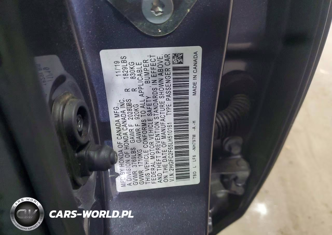 2020 Honda Civic Lx VIN:2HGFC2F65LH510161 - 12