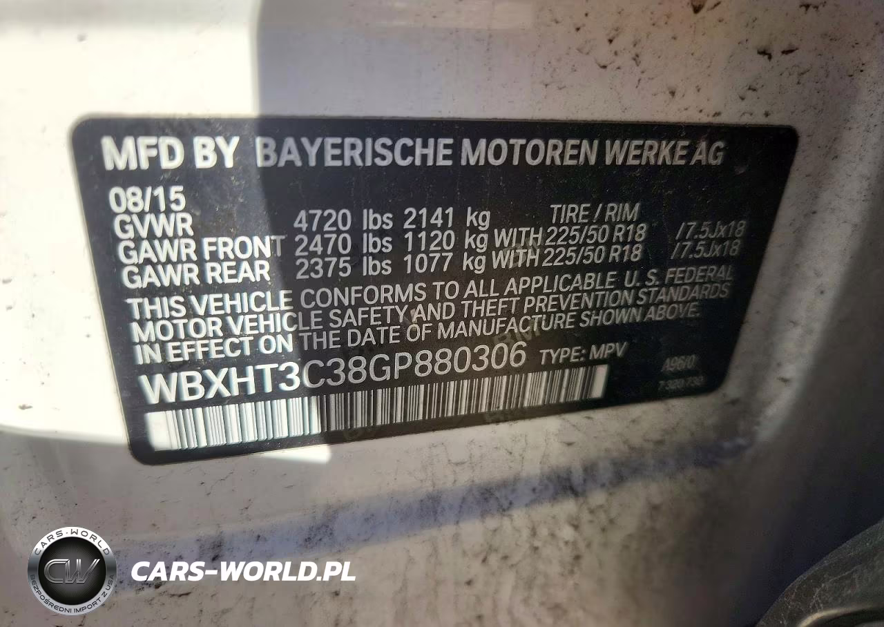 2016 BMW X1 xDrive28I VIN:WBXHT3C38GP880306 - 14