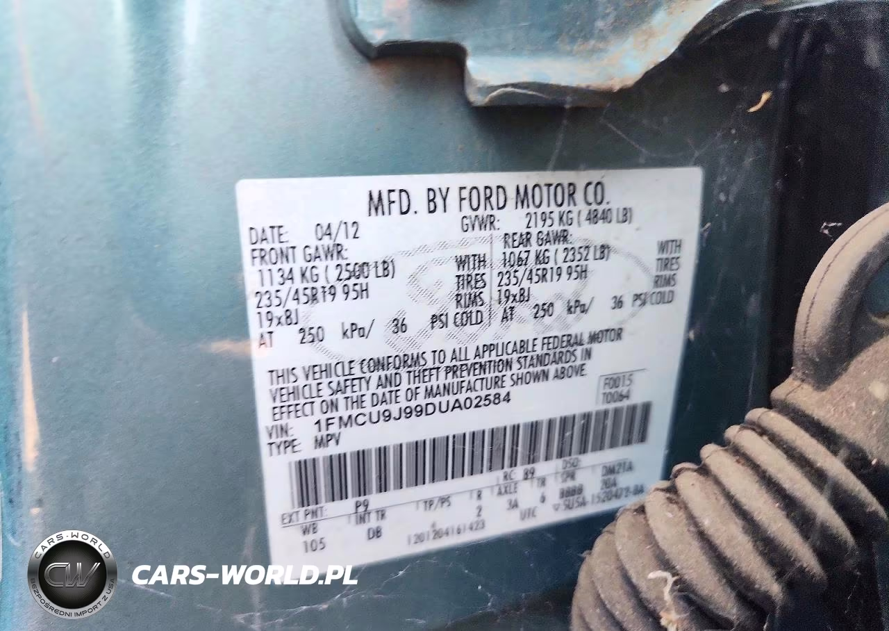 2013 Ford Escape Titanium VIN:1FMCU9J99DUA02584 - 12