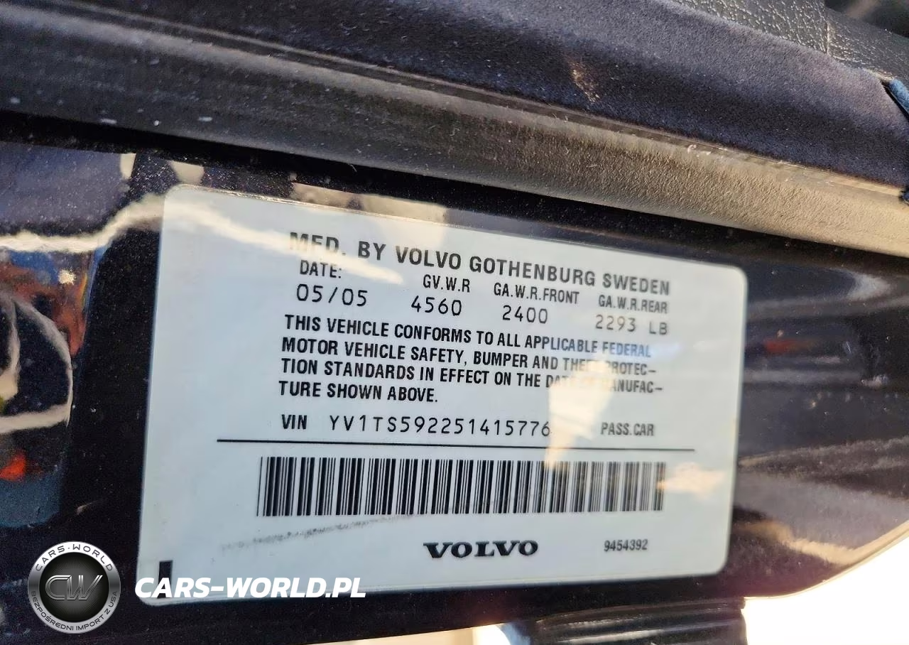 2005 Volvo S80 2.5T VIN:YV1TS592251415776 - 12