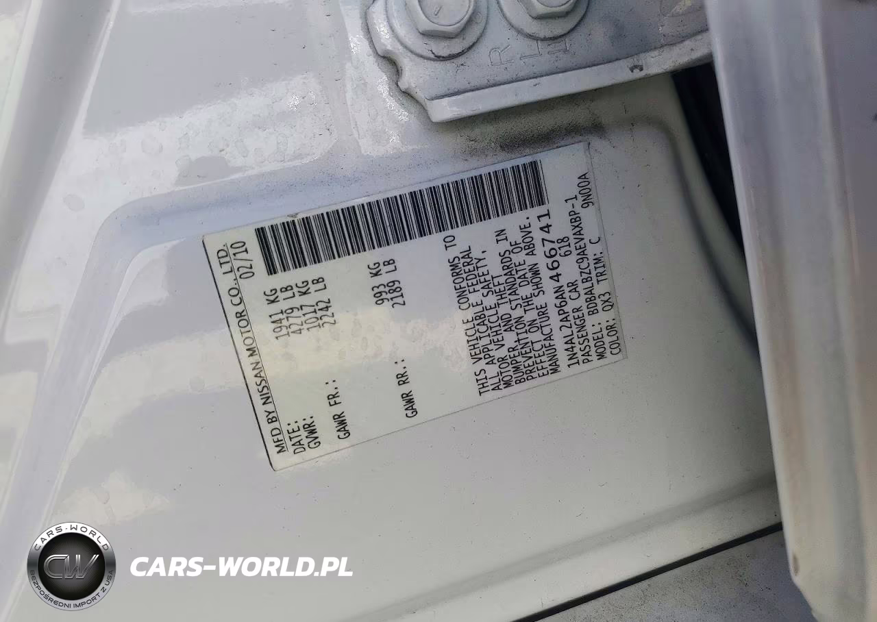 2010 Nissan Altima 2.5 VIN:1N4AL2AP6AN466741 - 12