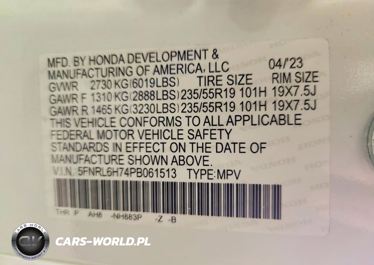 2023 Honda Odyssey Sport-L VIN:5FNRL6H74PB061513 - 13