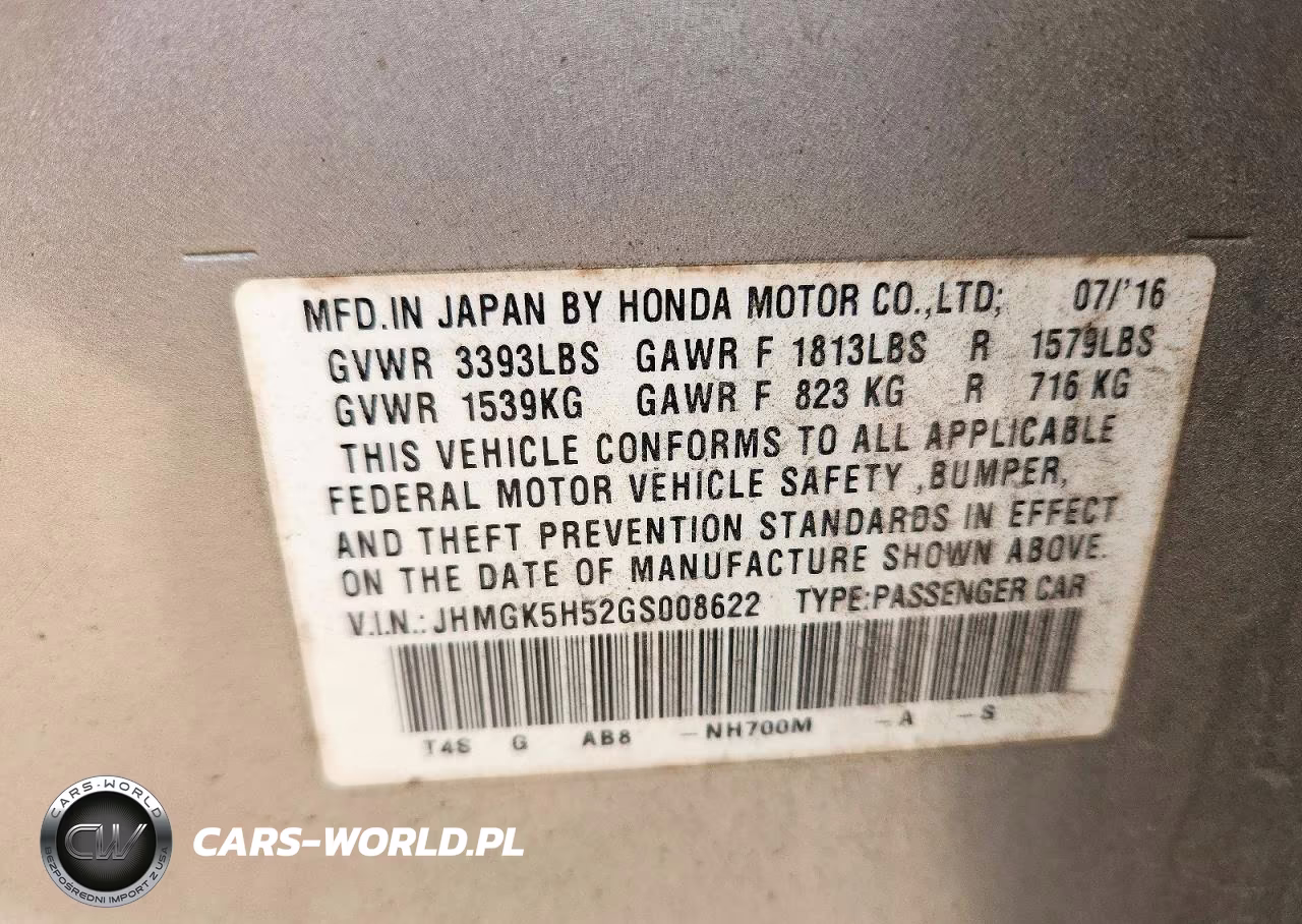 2016 Honda Fit Lx VIN:JHMGK5H52GS008622 - 13