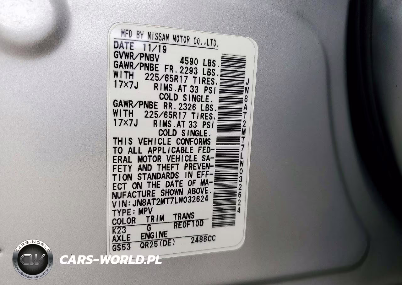 2020 Nissan Rogue Sv VIN:JN8AT2MT7LW032624 - 14