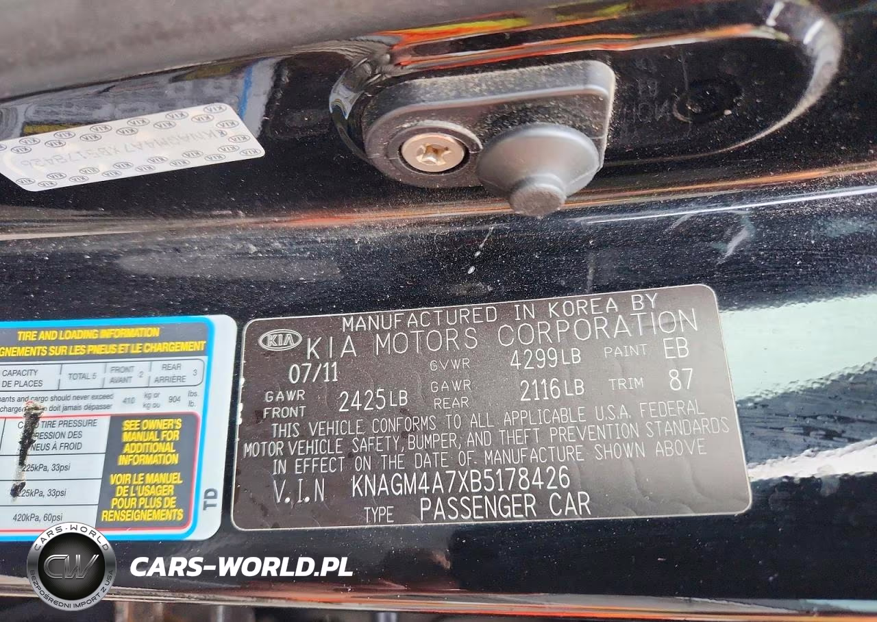 2011 Kia Optima Lx VIN:KNAGM4A7XB5178426 - 12