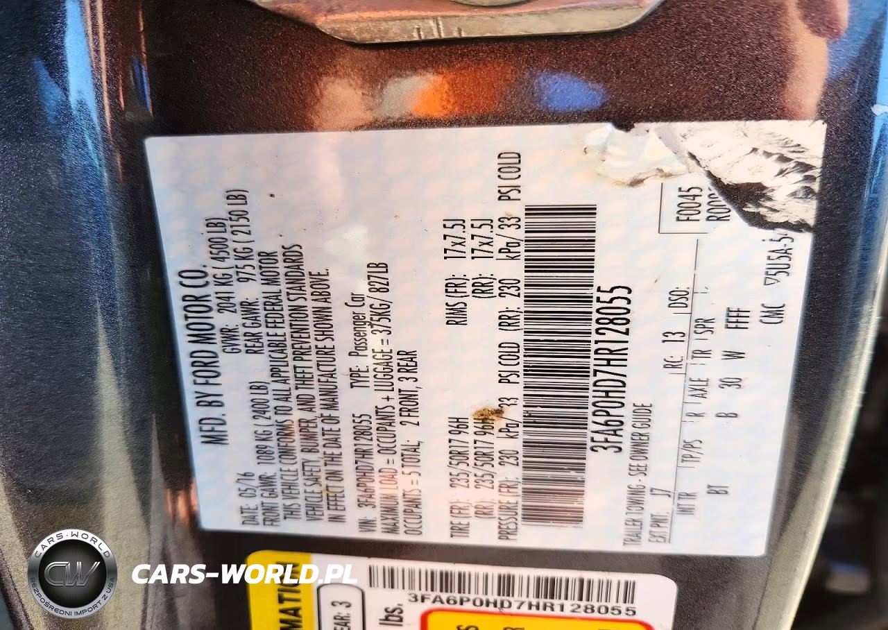 2017 Ford Fusion Se VIN:3FA6P0HD7HR128055 - 12