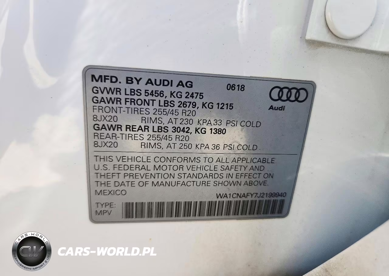 2018 Audi Q5 Prestige VIN:WA1CNAFY7J2199940 - 13