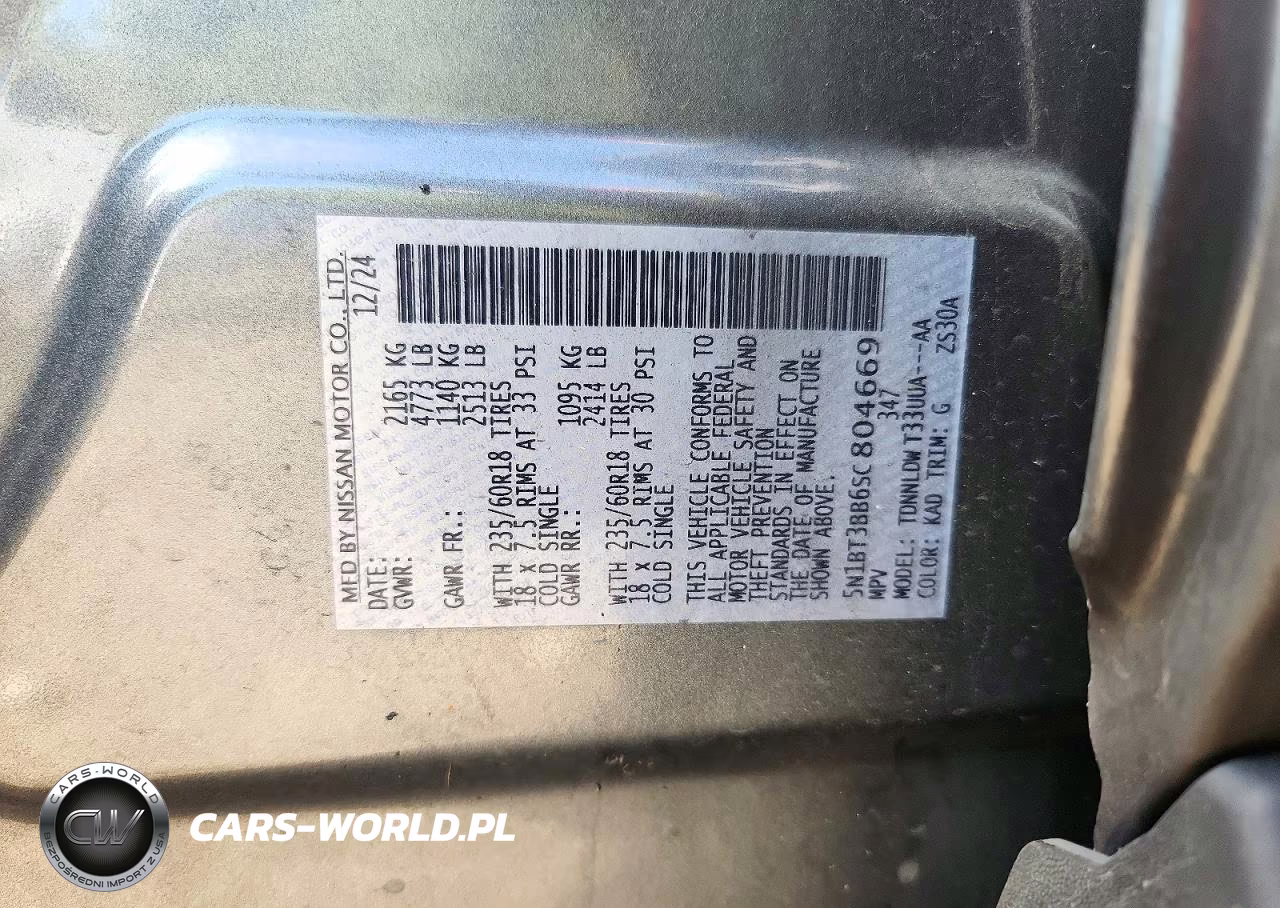 2025 Nissan Rogue Sv VIN:5N1BT3BB6SC804669 - 12