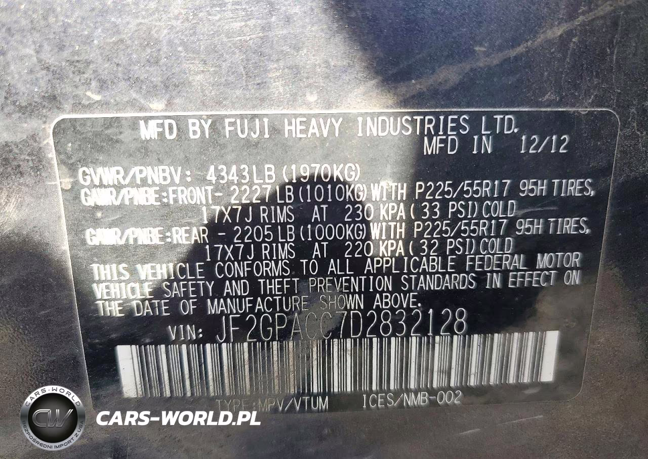 2013 Subaru Xv Crosstrek 2.0 Premium VIN:JF2GPACC7D2832128 - 13