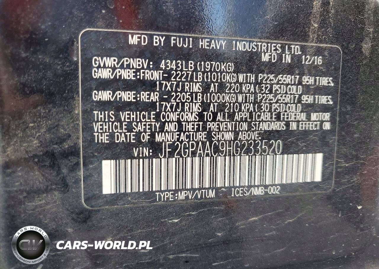 2017 Subaru Crosstrek VIN:JF2GPAAC9HG233520 - 13