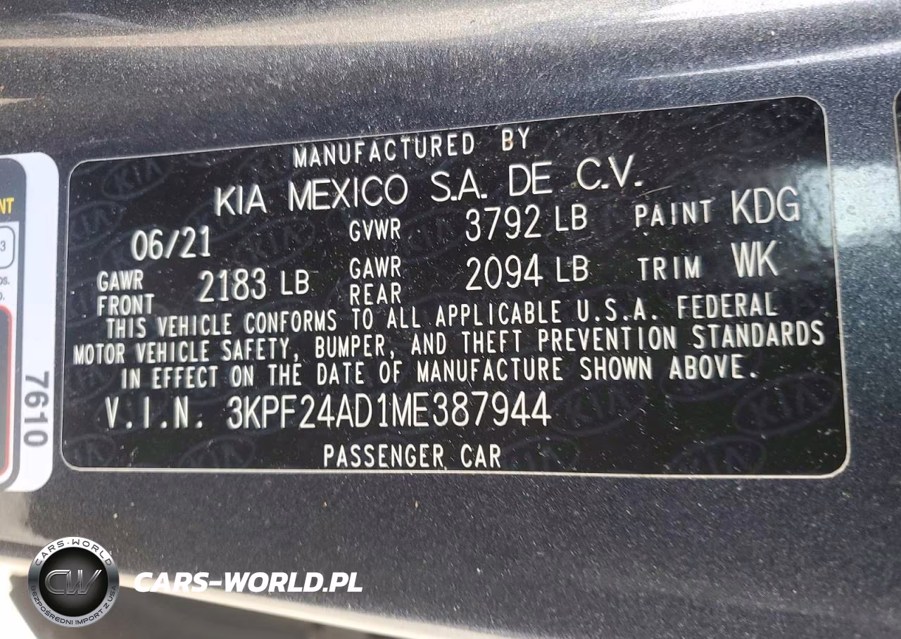 2021 Kia Forte Lxs VIN:3KPF24AD1ME387944 - 12