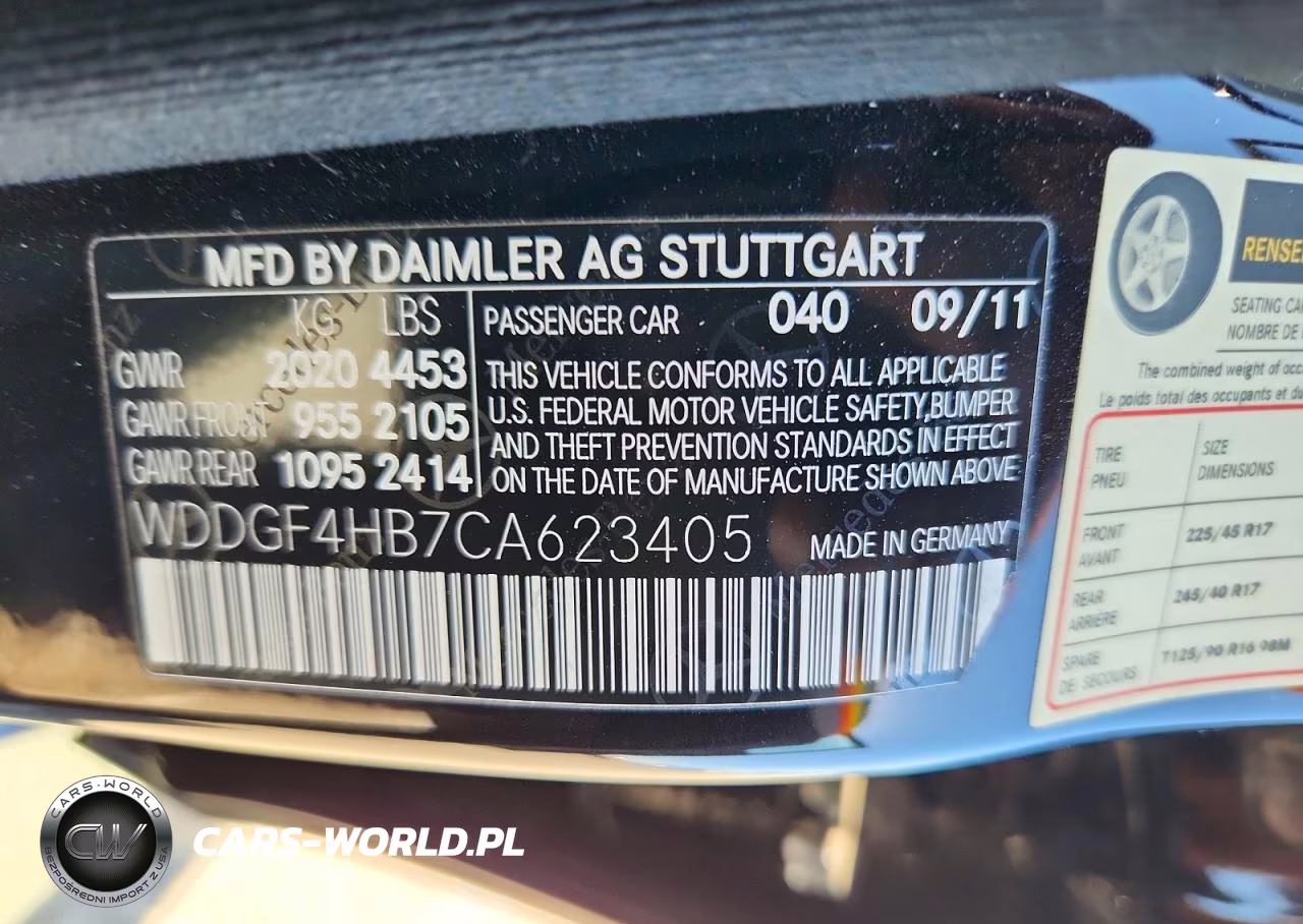 2012 Mercedes-Benz C 250 VIN:WDDGF4HB7CA623405 - 13