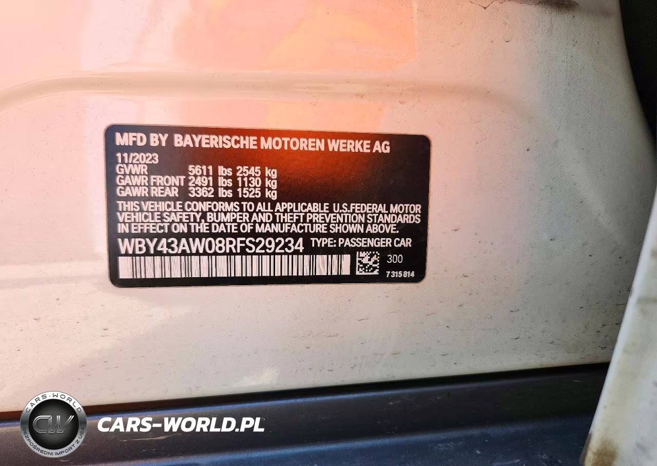 2024 BMW I4 Edrive 35 VIN:WBY43AW08RFS29234 - 12