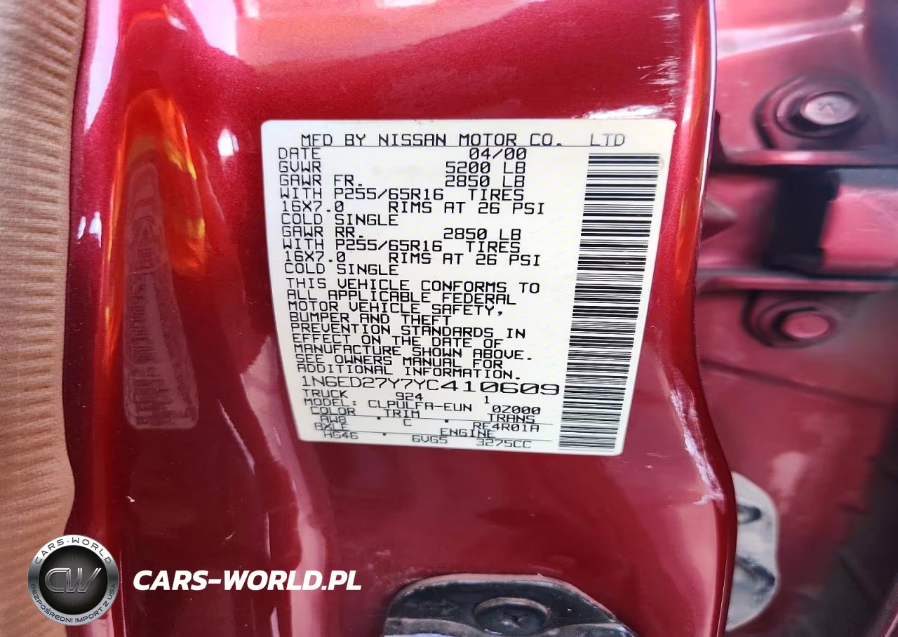 2000 Nissan Frontier Xe VIN:1N6ED27Y7YC410609 - 13