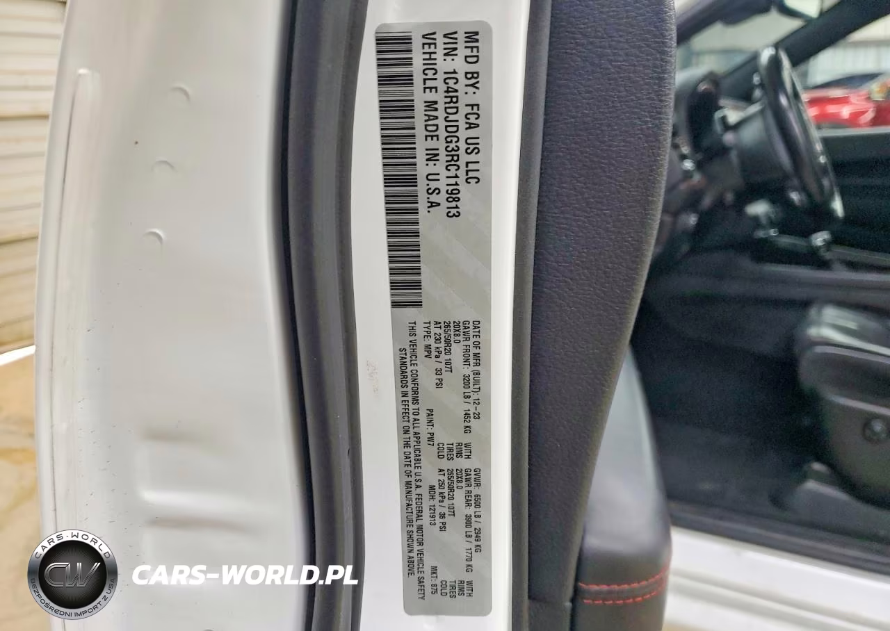 2024 Dodge Durango Gt VIN:1C4RDJDG3RC119813 - 13
