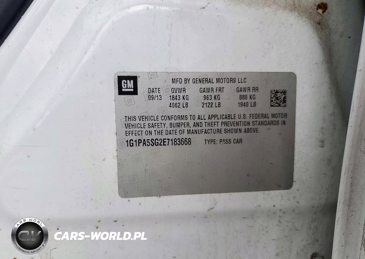 2014 Chevrolet Cruze Ls VIN:1G1PA5SG2E7183668 - 13
