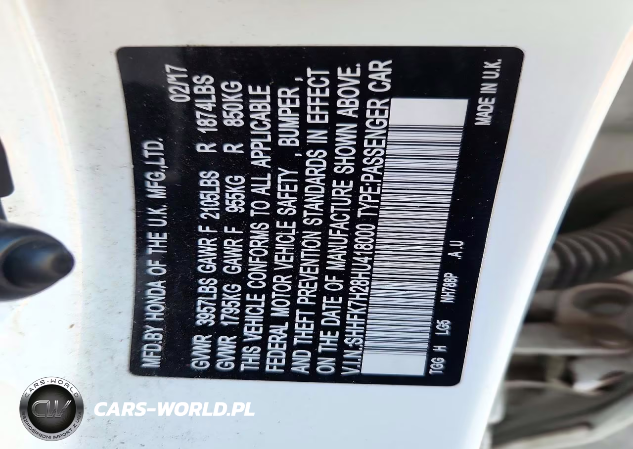 2017 Honda Civic Lx VIN:SHHFK7H28HU418000 - 13