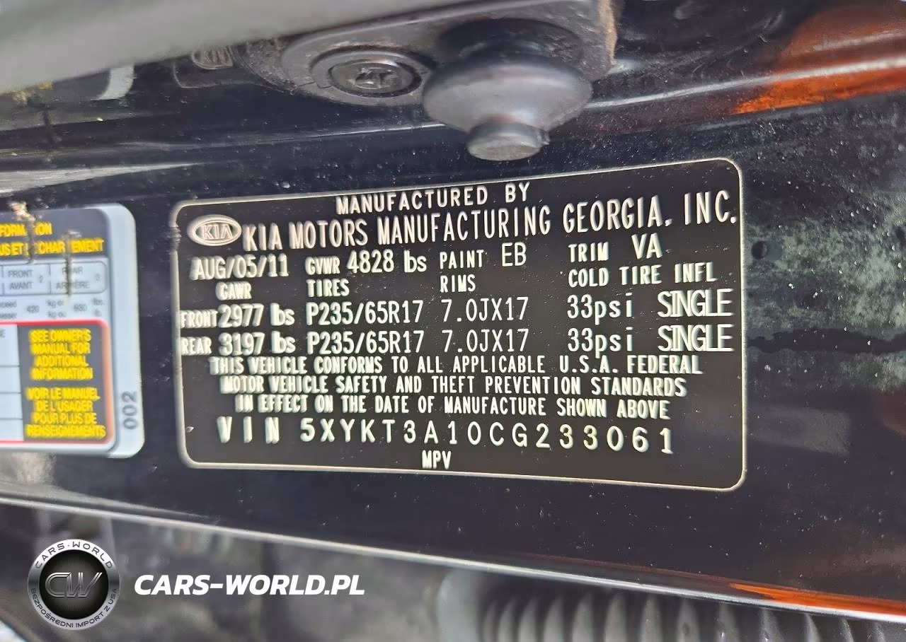 2012 Kia Sorento Lx VIN:5XYKT3A10CG233061 - 13