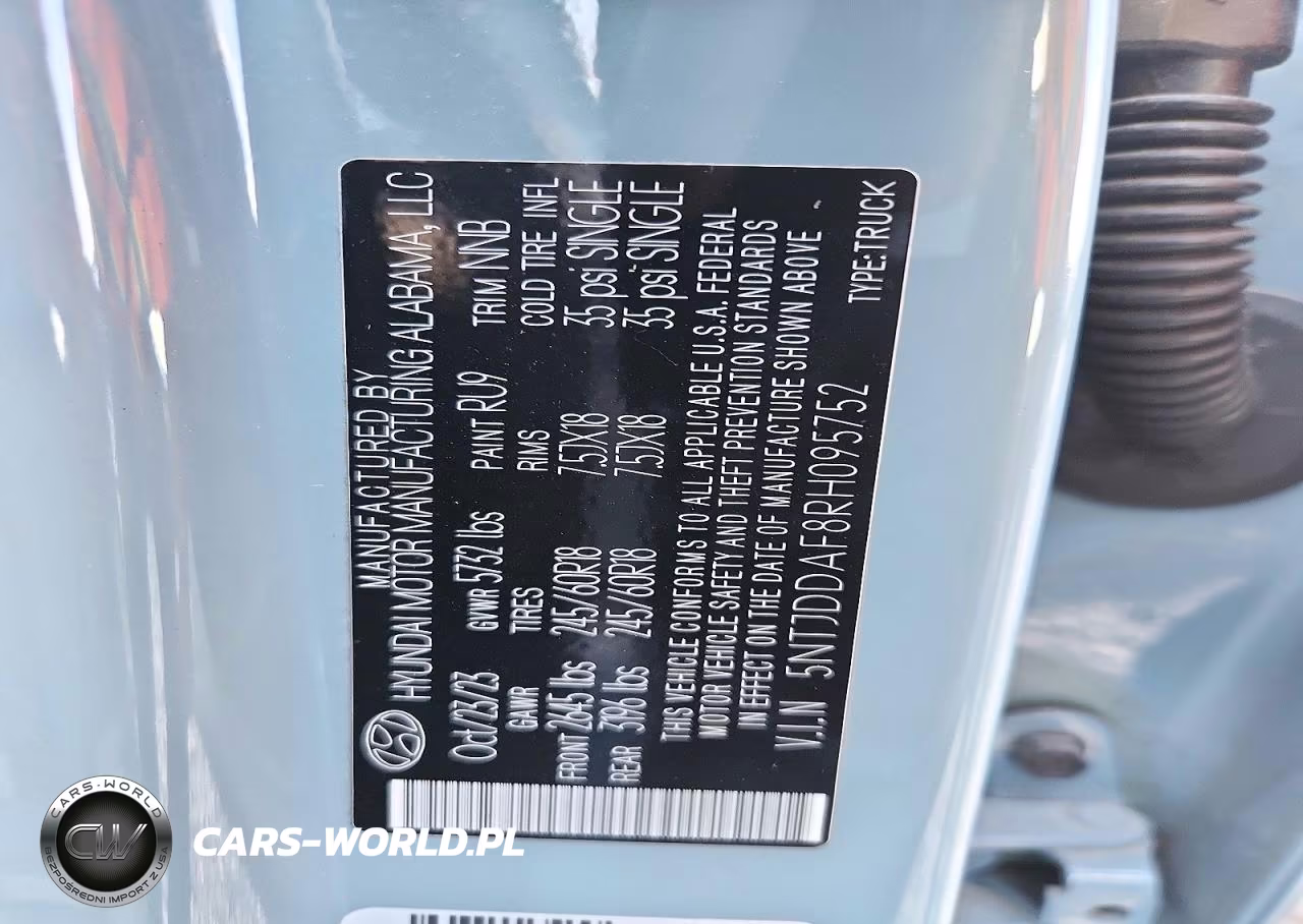 2024 Hyundai Santa Cruz Xrt VIN:5NTJDDAF8RH095752 - 13