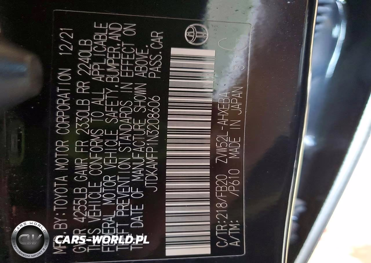 2022 Toyota Prius Prime Le VIN:JTDKAMFP1N3208606 - 12
