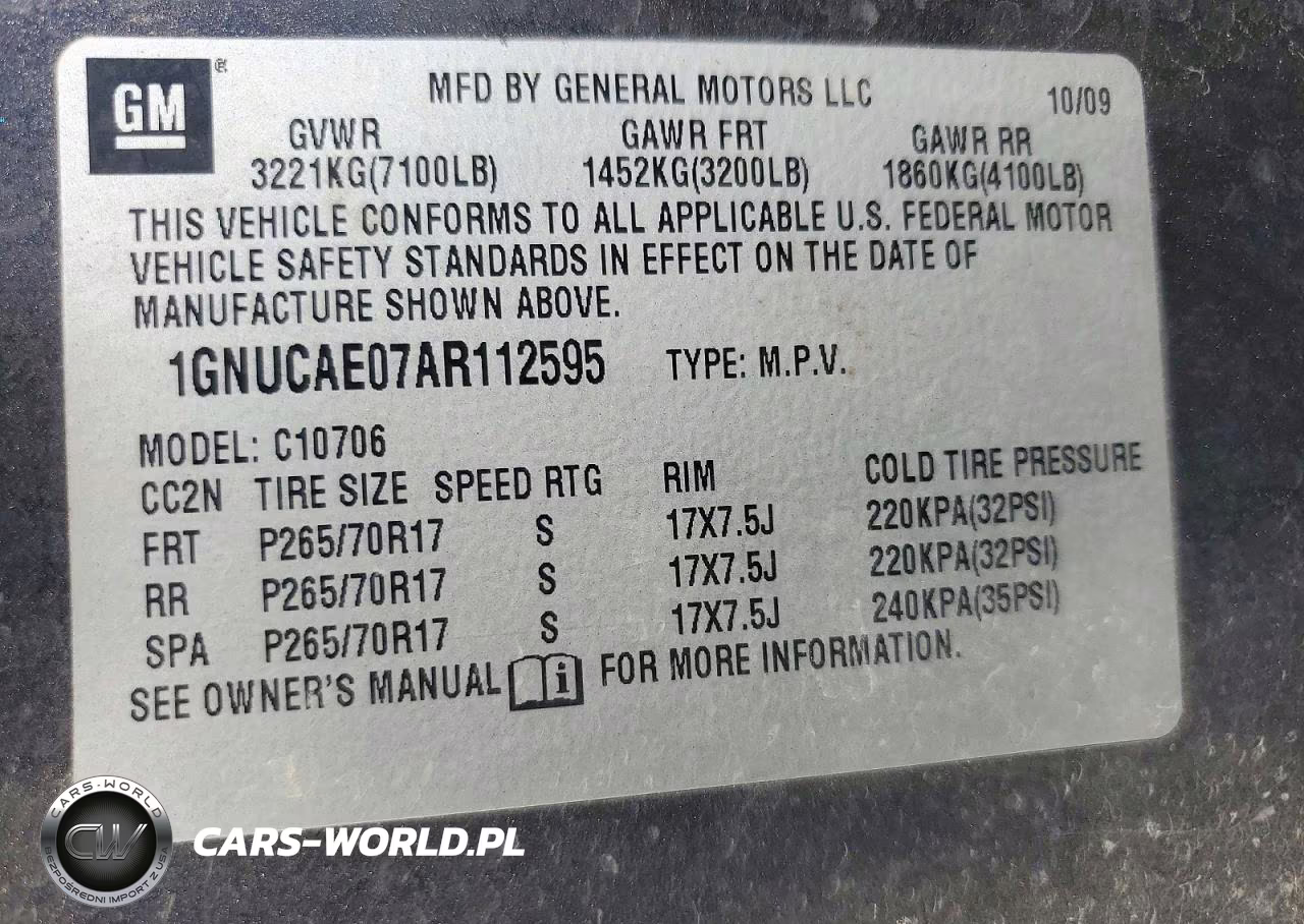 2010 Chevrolet Tahoe C1500 Ls VIN:1GNUCAE07AR112595 - 13