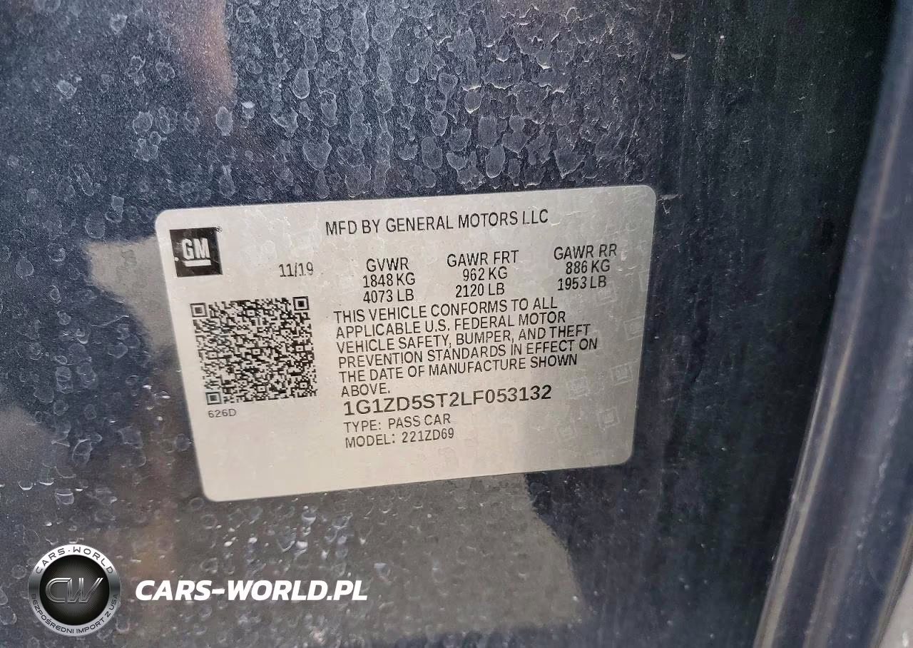 2020 Chevrolet Malibu Lt VIN:1G1ZD5ST2LF053132 - 12
