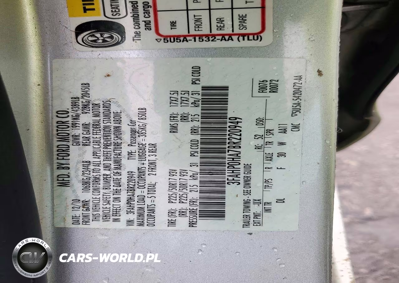 2011 Ford Fusion Se VIN:3FAHP0HA7BR220949 - 13