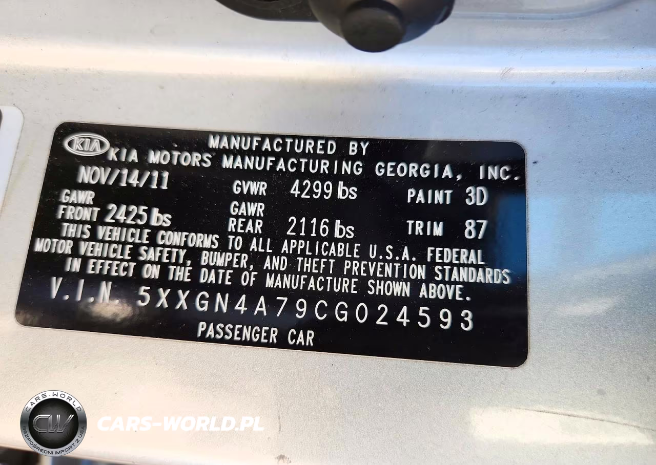 2012 Kia Optima Ex VIN:5XXGN4A79CG024593 - 12