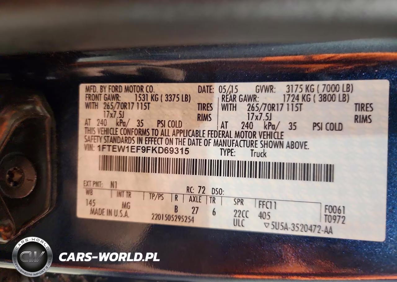 2015 Ford F150 Supercrew VIN:1FTEW1EF9FKD69315 - 12
