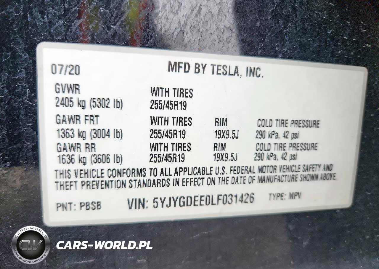 2020 Tesla Model Y VIN:5YJYGDEE0LF031426 - 14