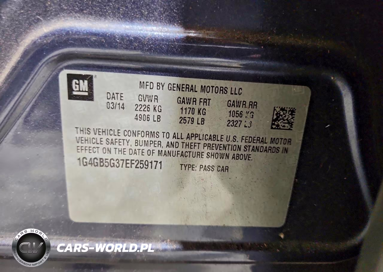 2014 Buick Lacrosse VIN:1G4GB5G37EF259171 - 12