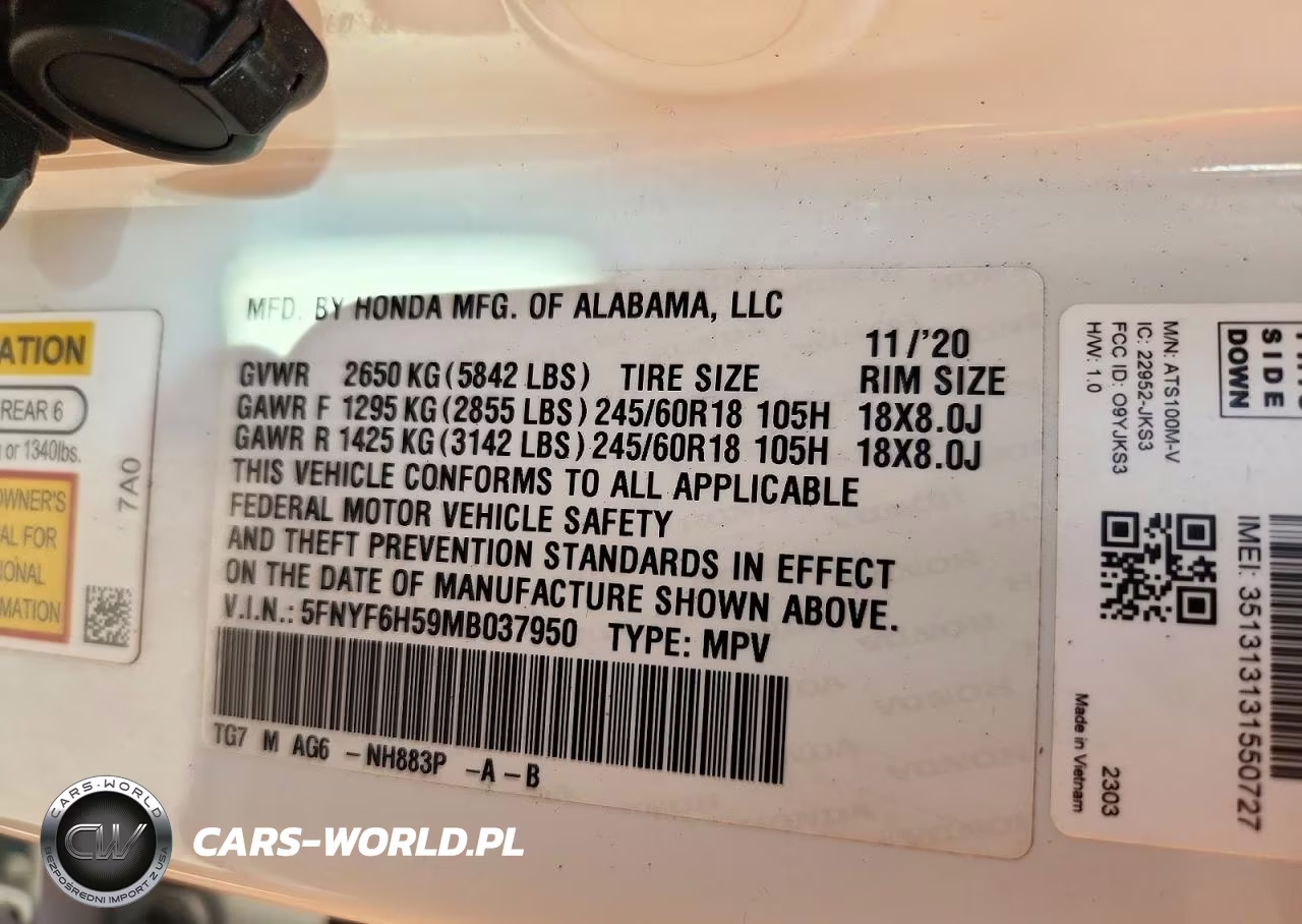 2021 Honda Pilot Exl VIN:5FNYF6H59MB037950 - 13