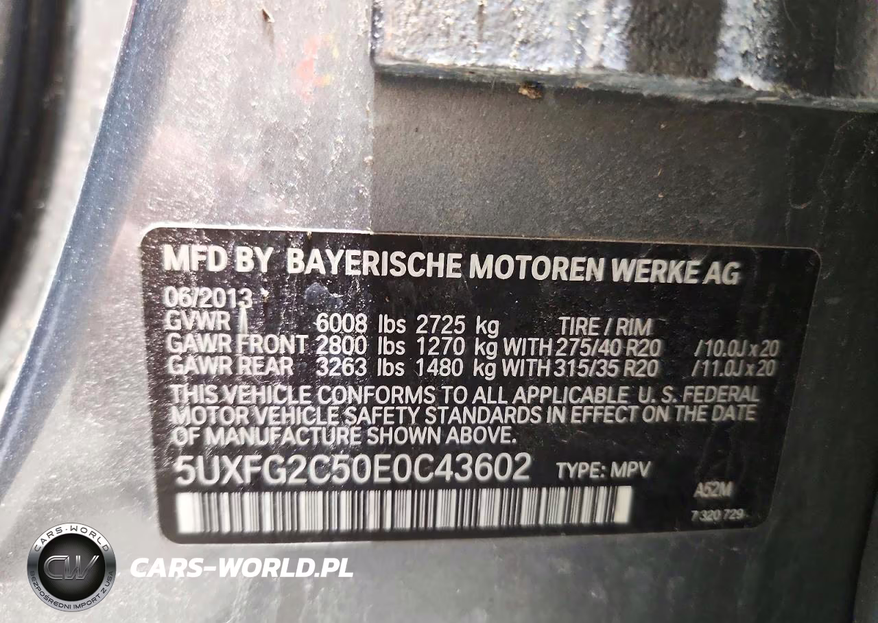 2014 BMW X6 xDrive35I VIN:5UXFG2C50E0C43602 - 14