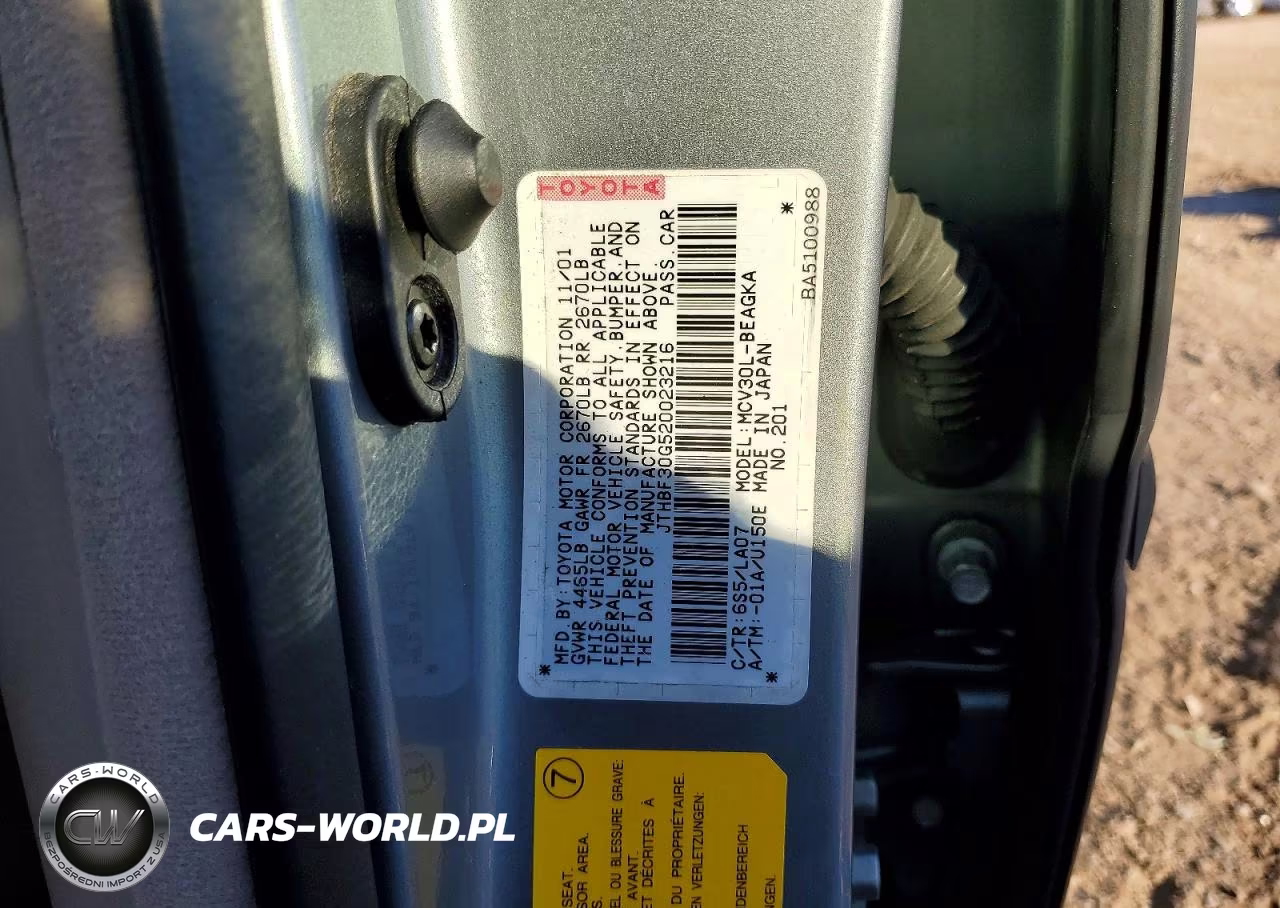 2002 Lexus Es 300 VIN:JTHBF30G520023216 - 12