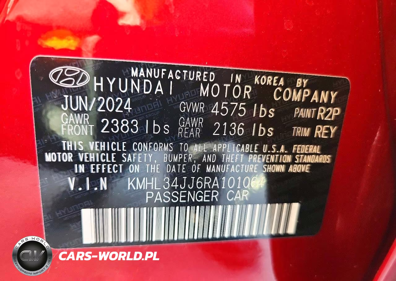 2024 Hyundai Sonata Hybrid Sel VIN:KMHL34JJ6RA101064 - 12