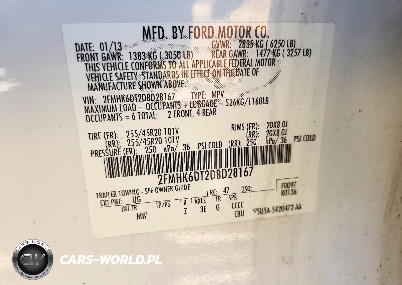 2013 Ford Flex Limited VIN:2FMHK6DT2DBD28167 - 12