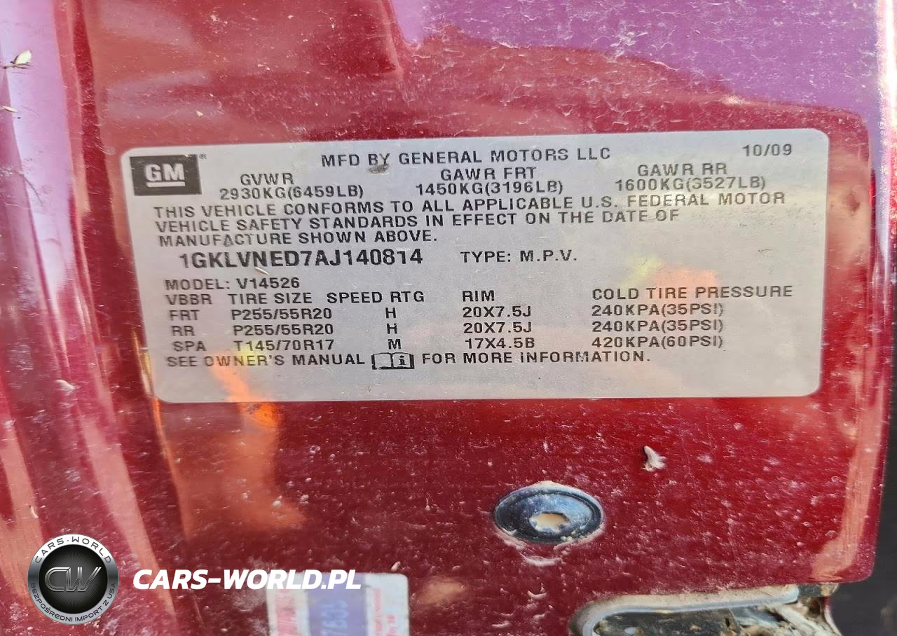 2010 GMC Acadia Slt-2 VIN:1GKLVNED7AJ140814 - 13