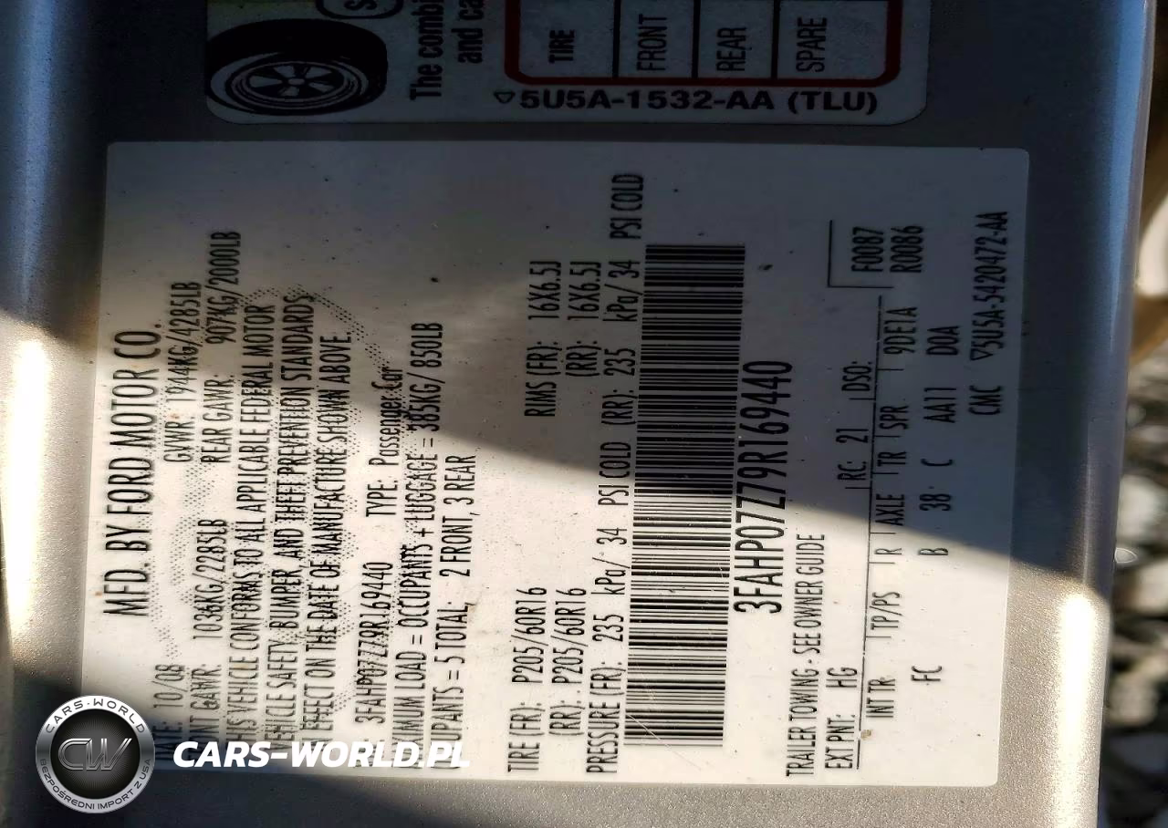 2009 Ford Fusion Se VIN:3FAHP07Z79R169440 - 12