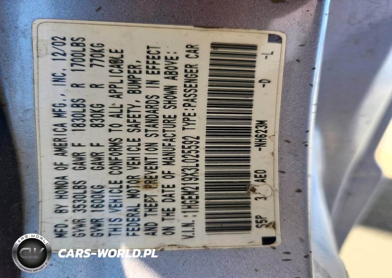 2003 Honda Civic Ex VIN:1HGEM219X3L025592 - 13