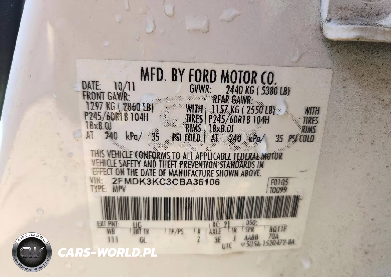 2012 Ford Edge Limited VIN:2FMDK3KC3CBA36106 - 14