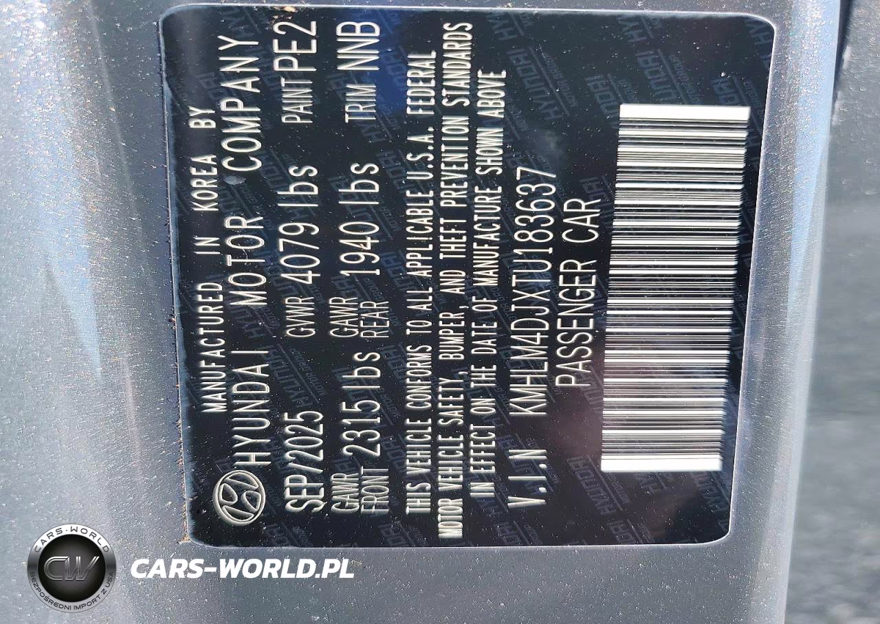 2026 Hyundai Elantra Hybrid Sel Sport VIN:KMHLM4DJXTU183637 - 13