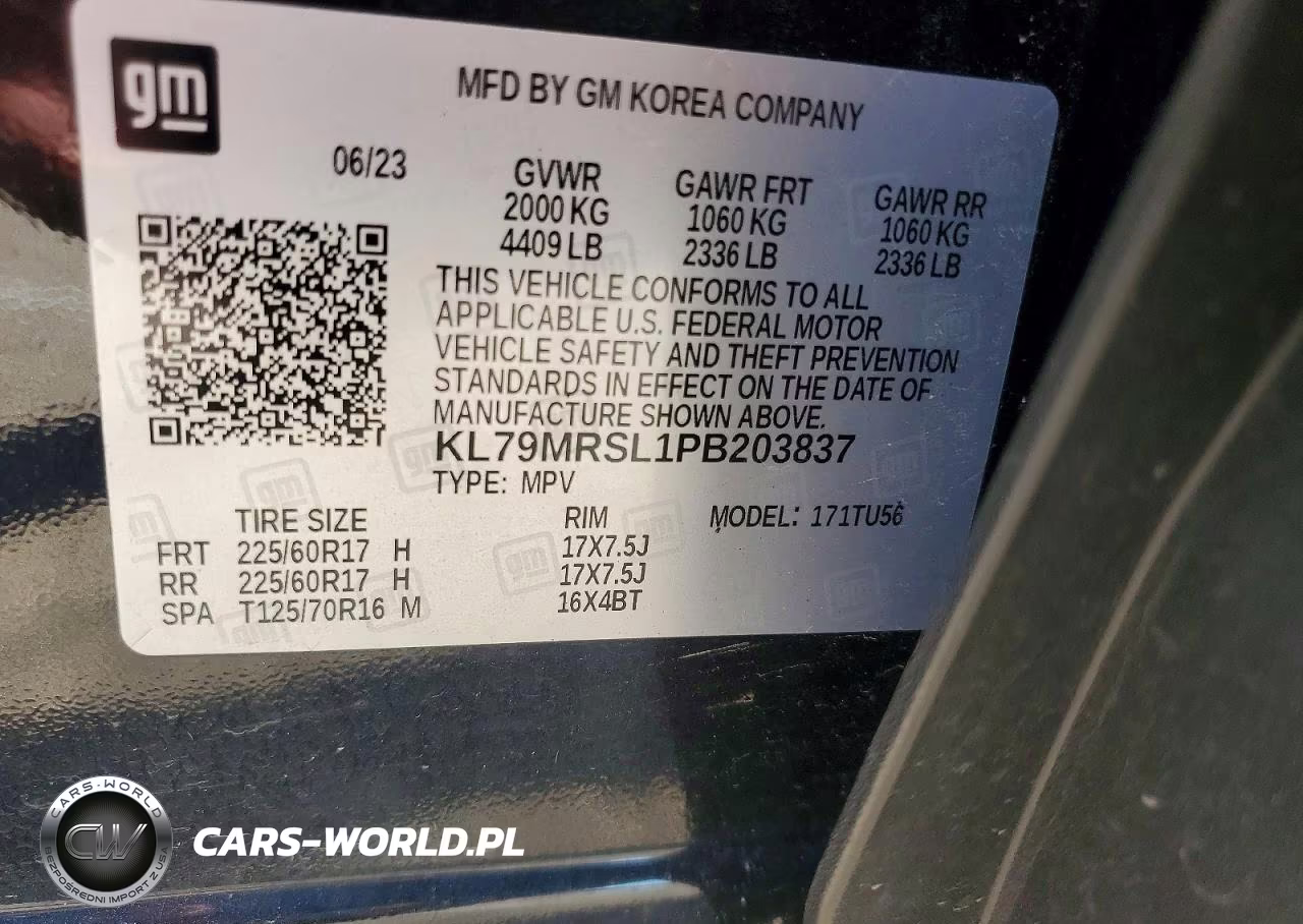 2023 Chevrolet Trailblazer Lt VIN:KL79MRSL1PB203837 - 13