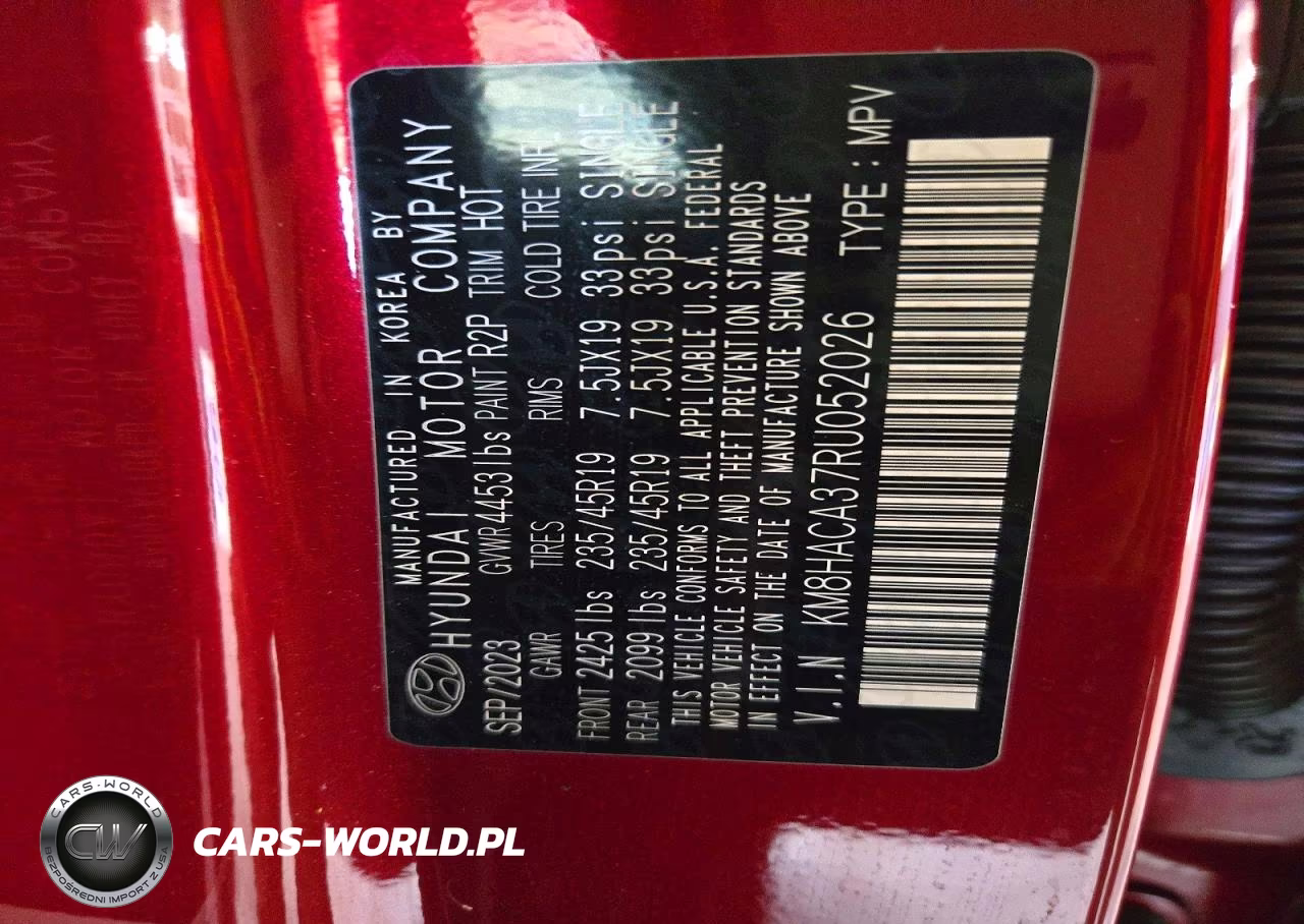 2024 Hyundai Kona N Line VIN:KM8HACA37RU052026 - 14
